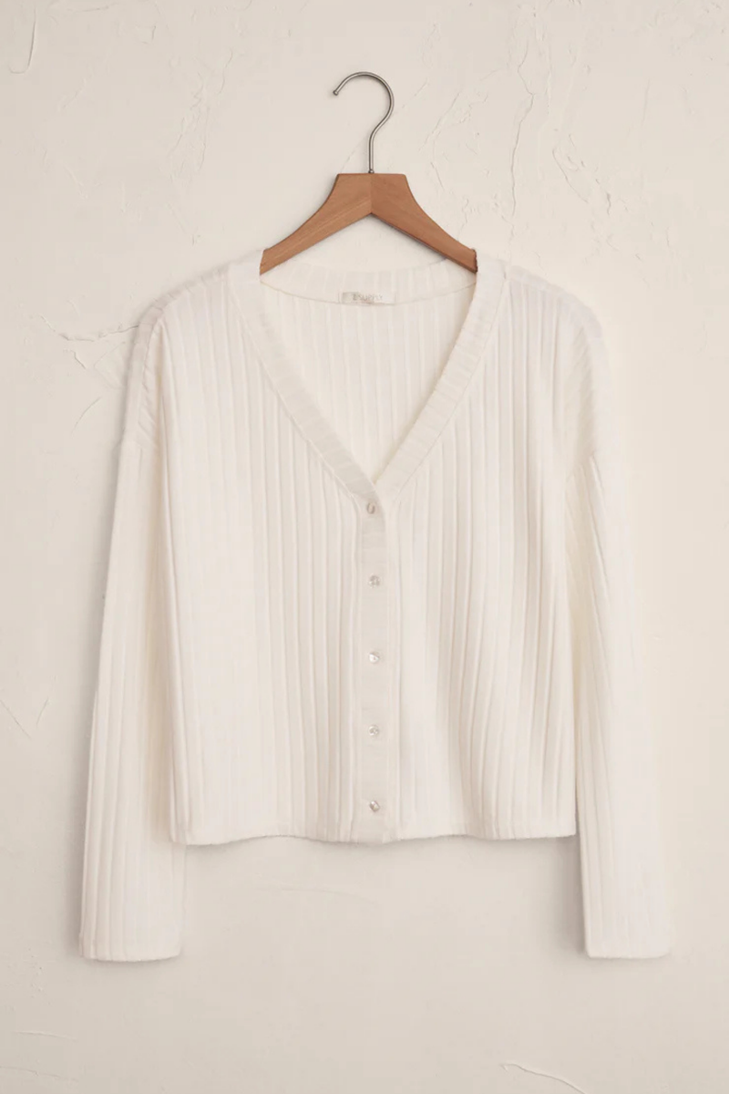 Mara Vanilla Ice Rib Cardigan