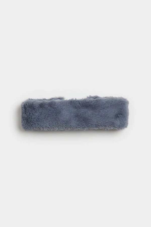 Steel Blue Faux Fur Headband