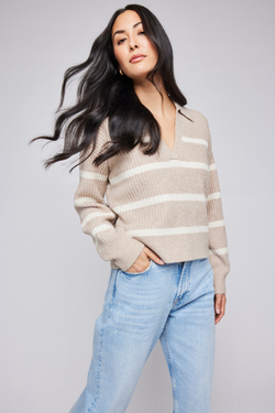 Beckett Oatmeal Stripe Sweater