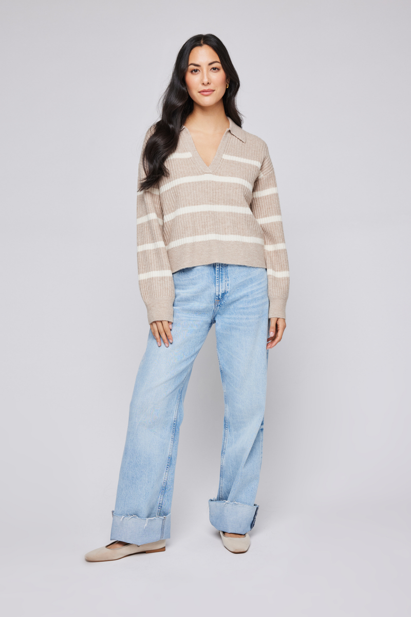 Beckett Oatmeal Stripe Sweater