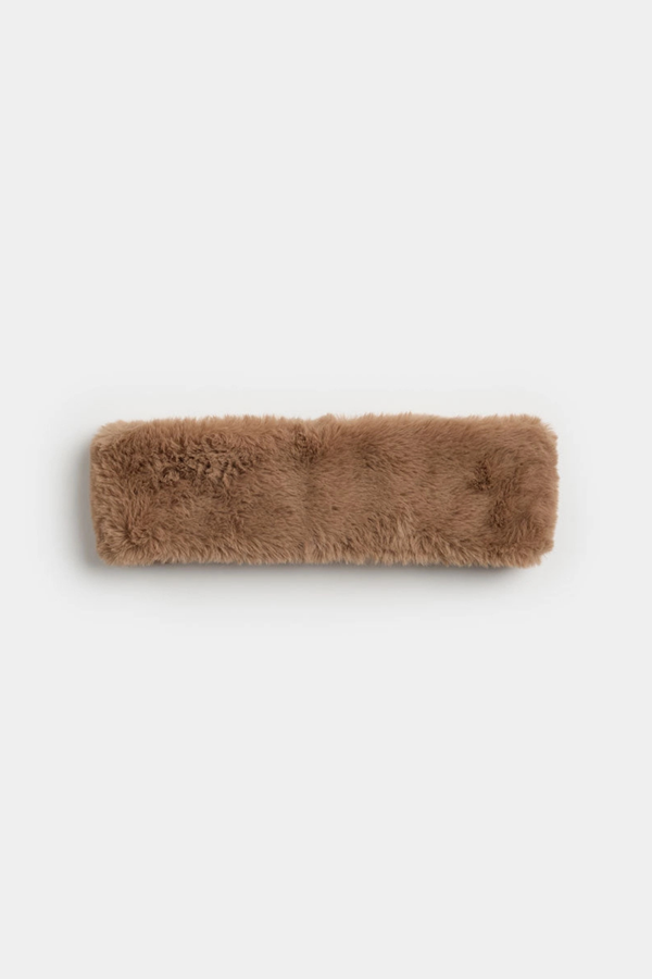 Taupe Faux Fur Headband