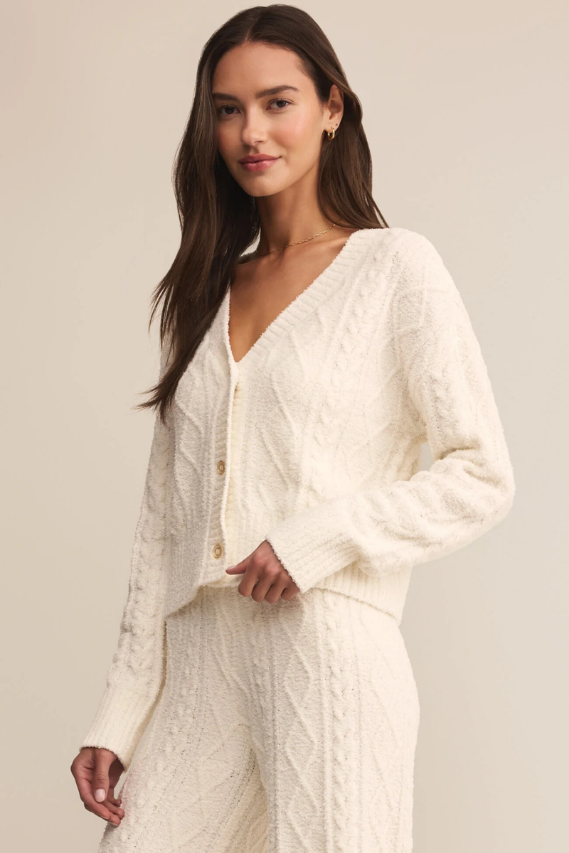 Elsa Vanilla Ice Cable Cardigan