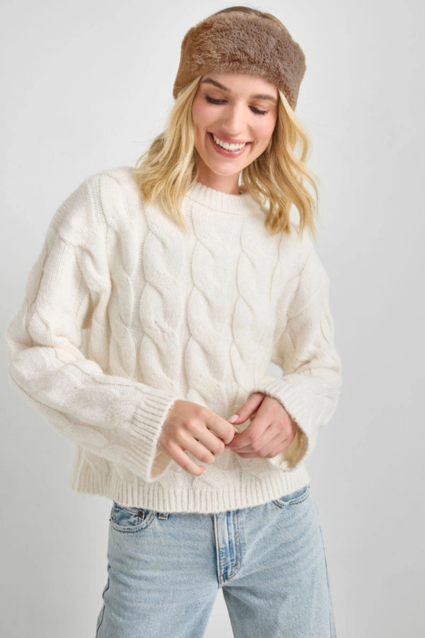 Taupe Faux Fur Headband