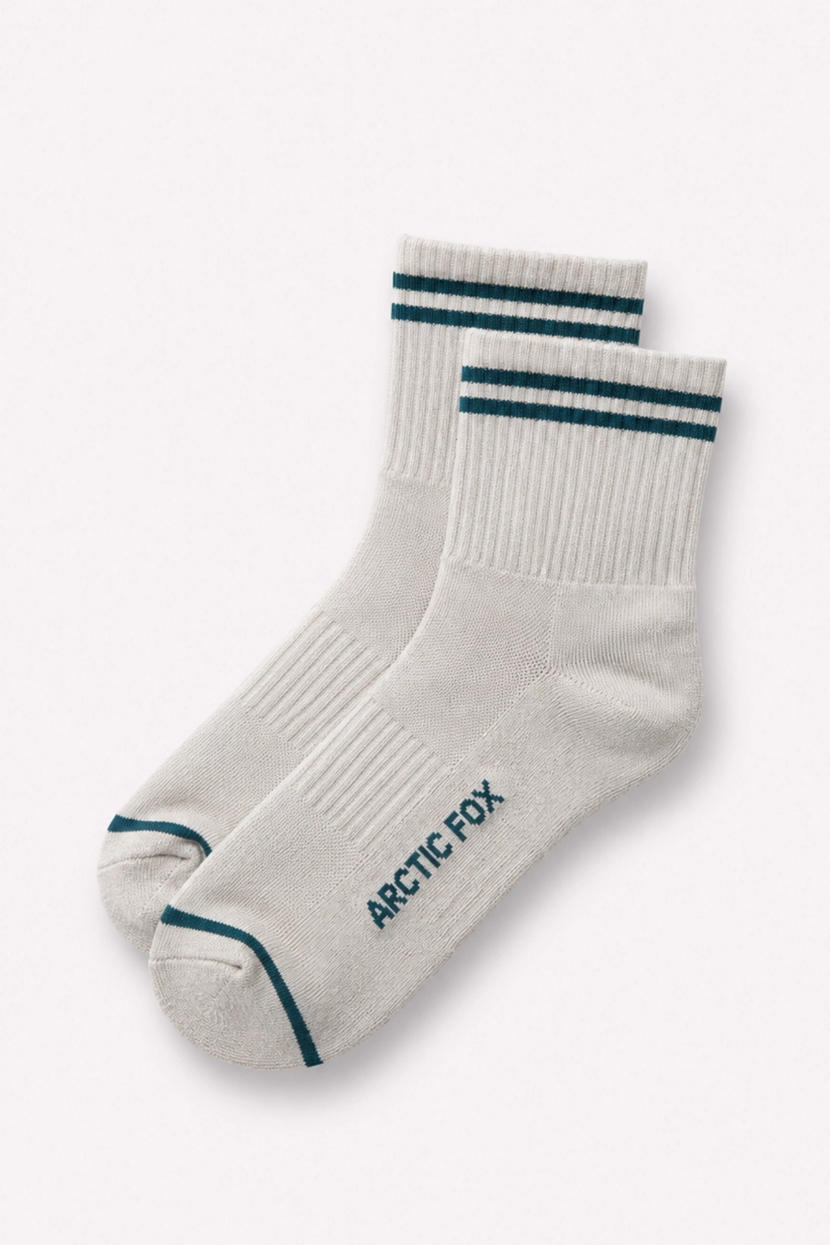 Grey Melange Shortie Striped Socks
