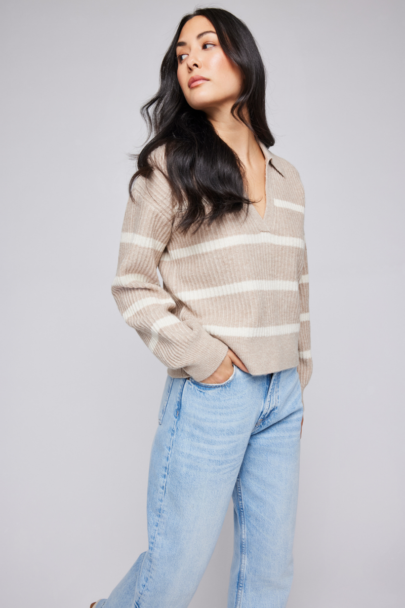 Beckett Oatmeal Stripe Sweater