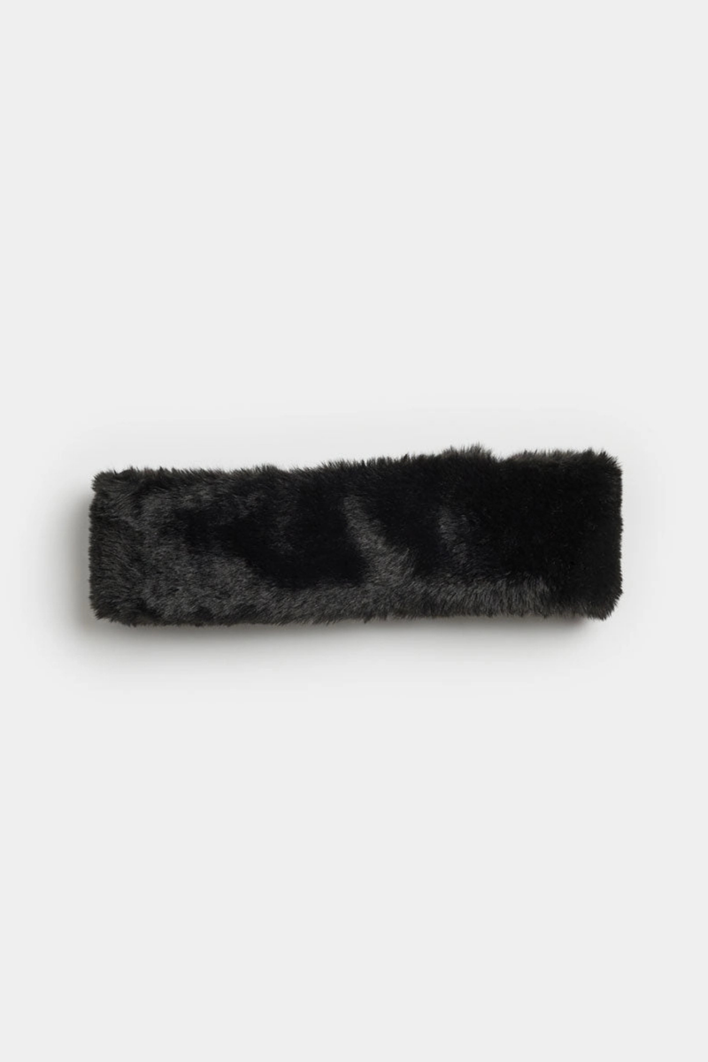 Black Faux Fur Headband