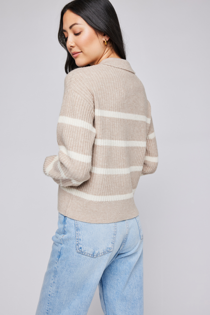 Beckett Oatmeal Stripe Sweater