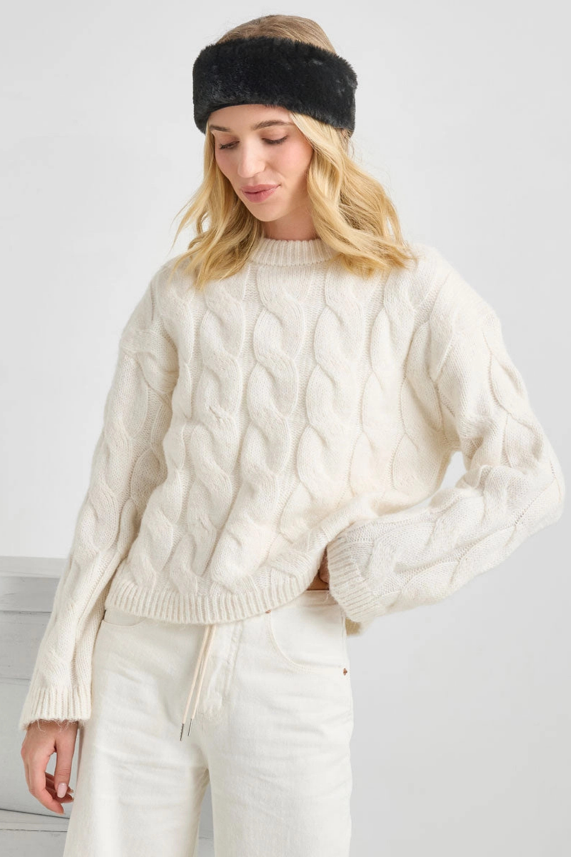 Black Faux Fur Headband