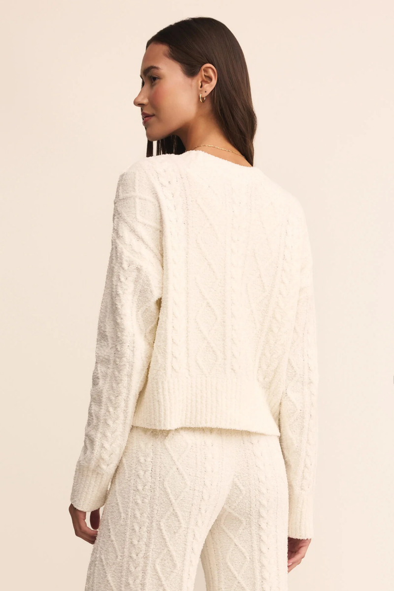 Elsa Vanilla Ice Cable Cardigan