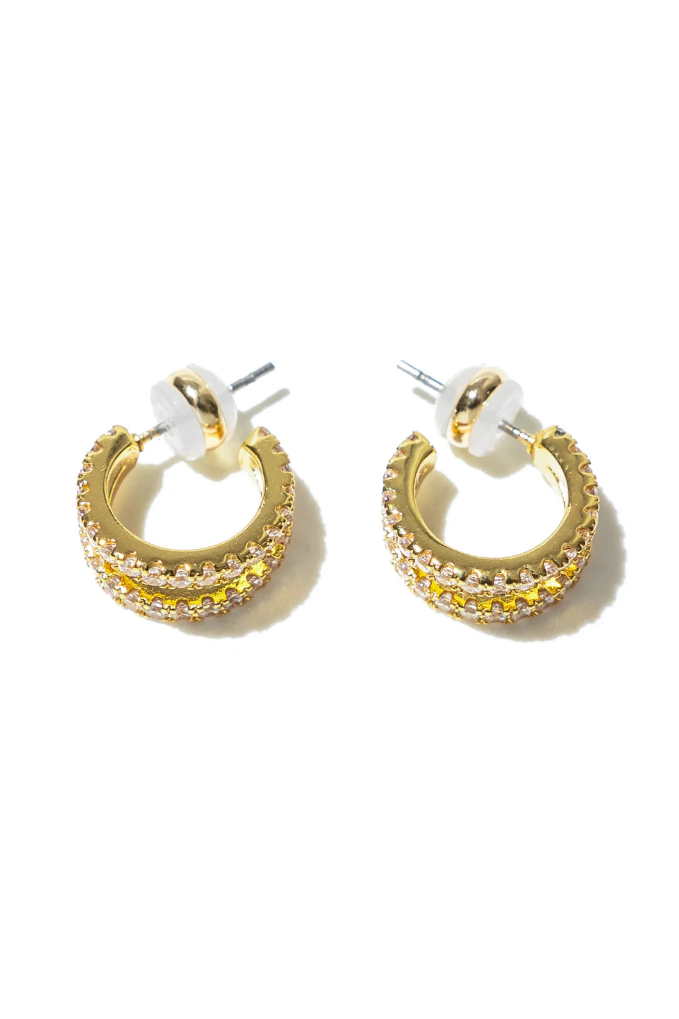 Shine Double Hoops