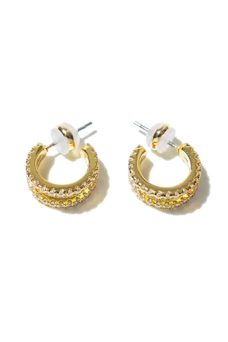 Shine Double Hoops