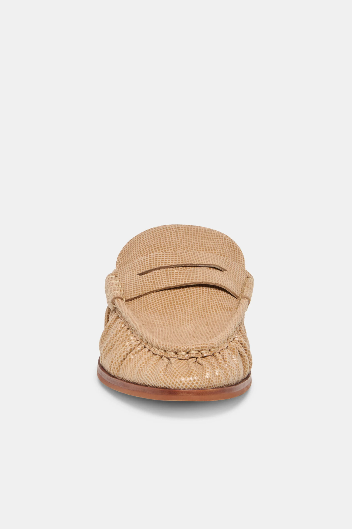 Betzy Latte Embossed Suede Loafer