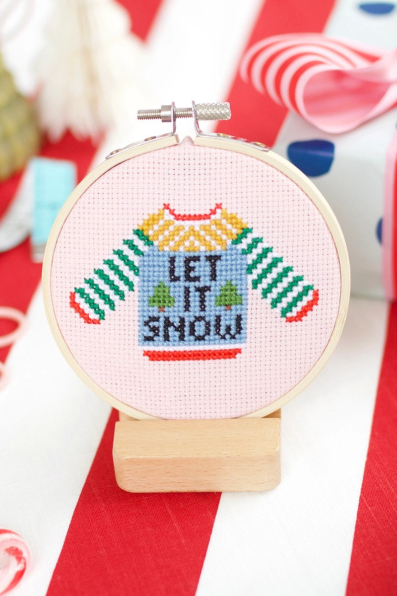 Let It Snow Sweater Cross Stitch Kit