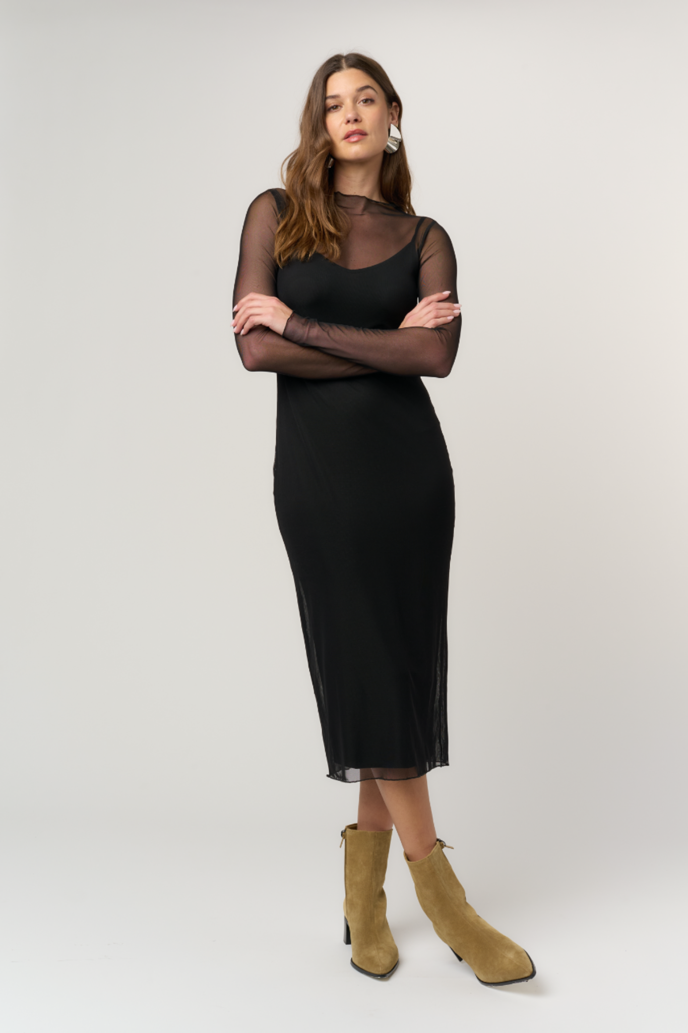 Shibon Black Mesh Dress