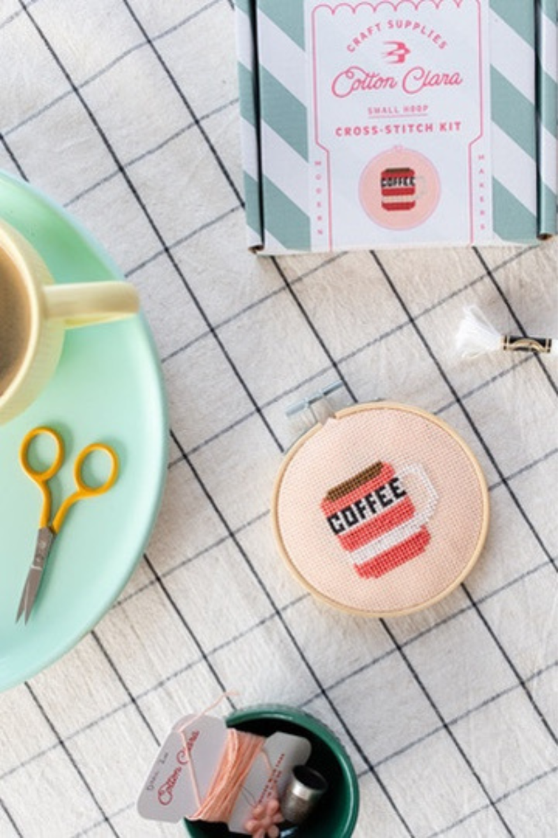 Coffee Cup Cross Stitch Kit