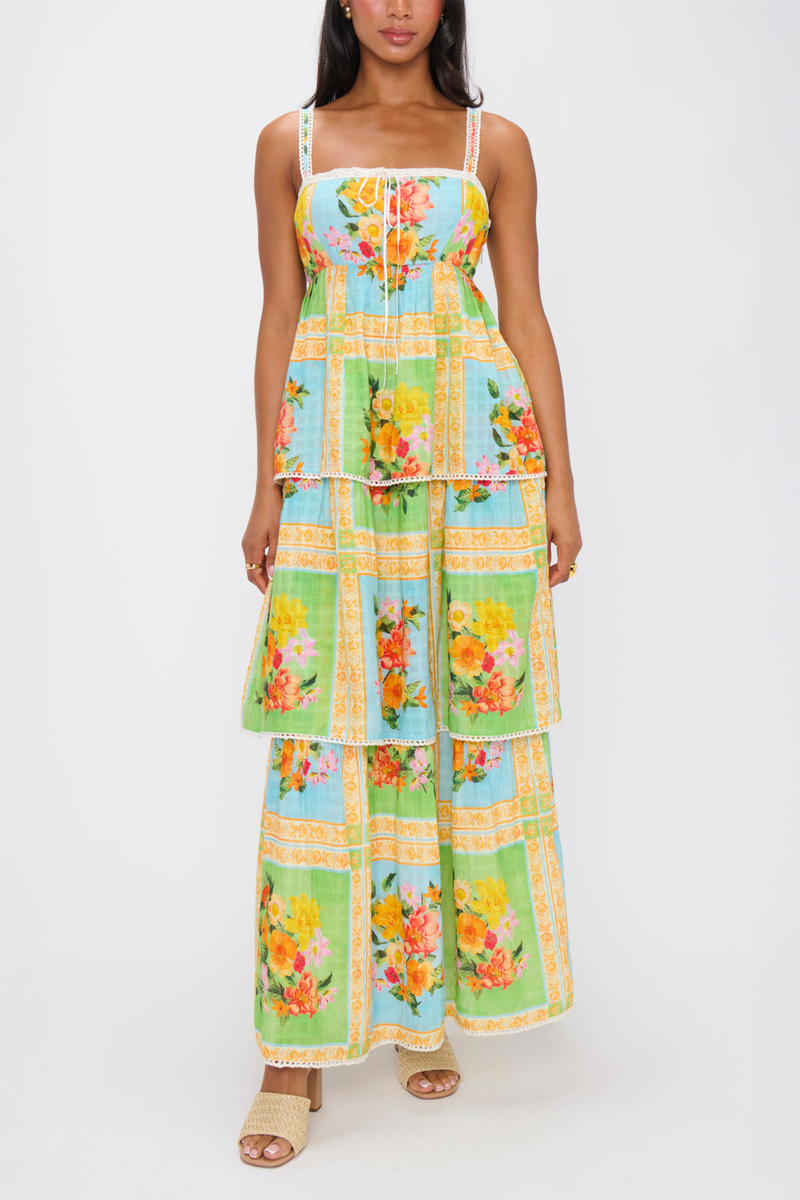 Peyton Country Bouquet Midi Dress