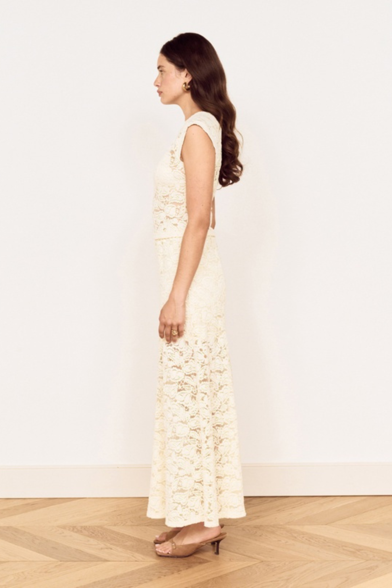 Ophelia Cream Lace Maxi Skirt