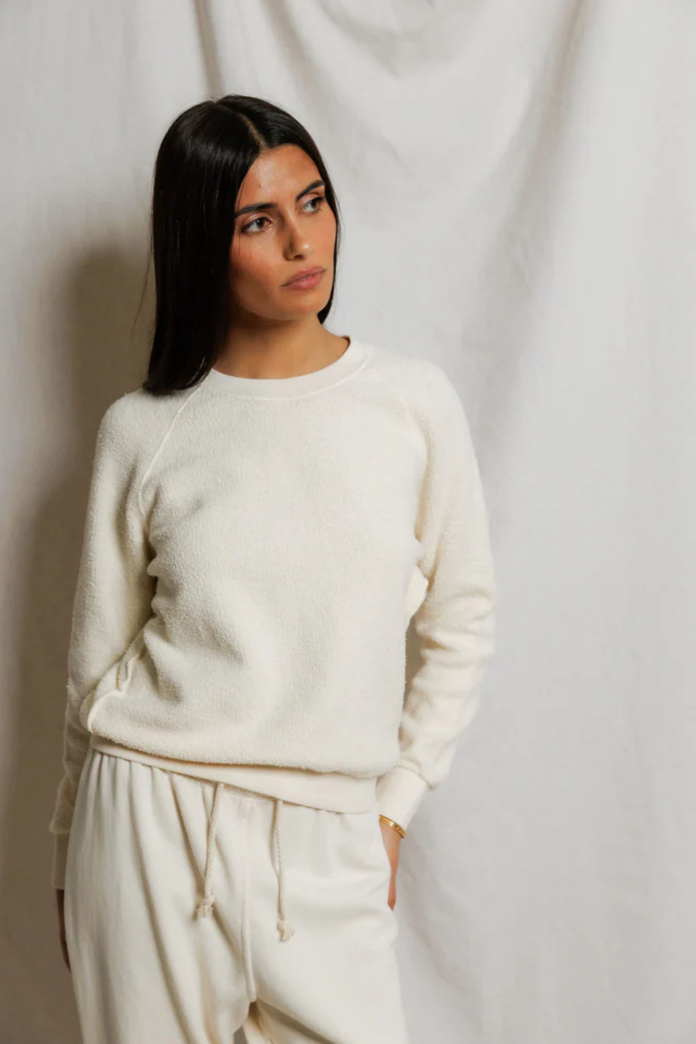 Ziggy Bright Ivory Inside Out Pullover