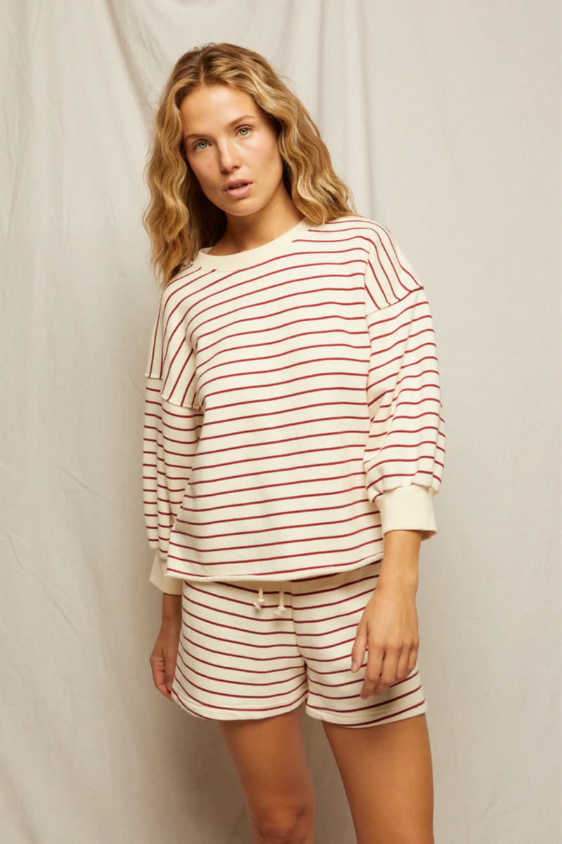 Niall Red Stripe Pullover