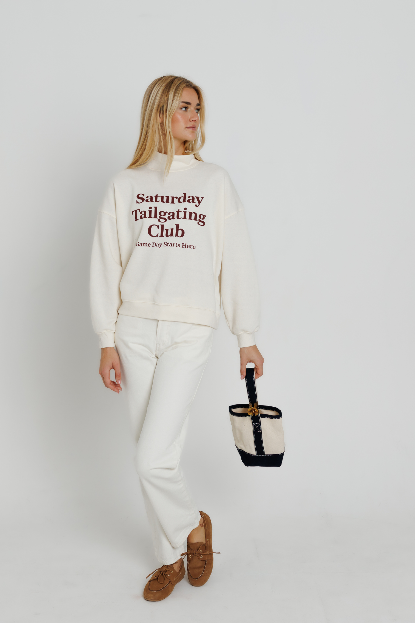 Saturday Tailgating Club Mockneck Pullover
