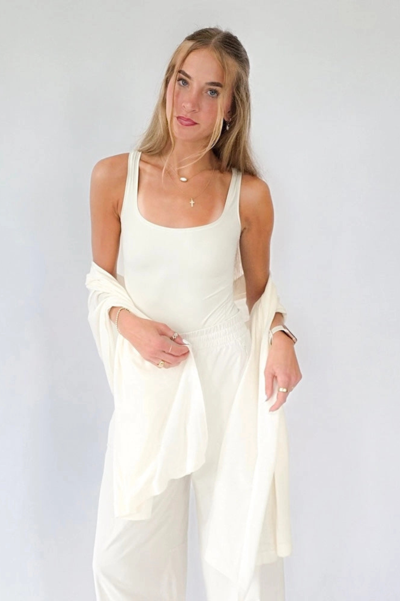Catalina Ivory Travel Scarf