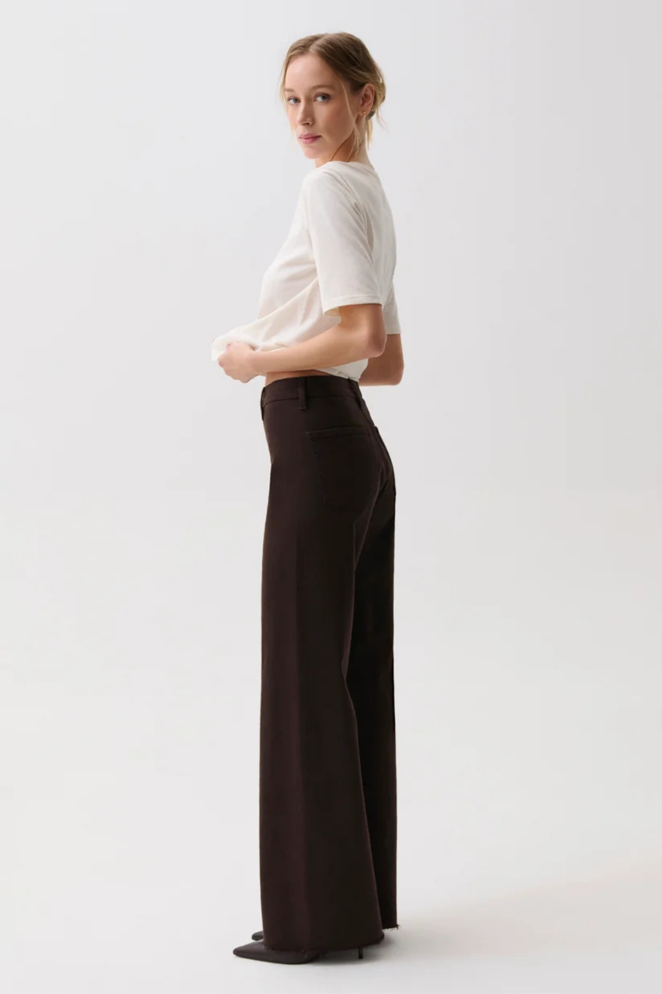 Penny Mocha High Rise Wide Leg
