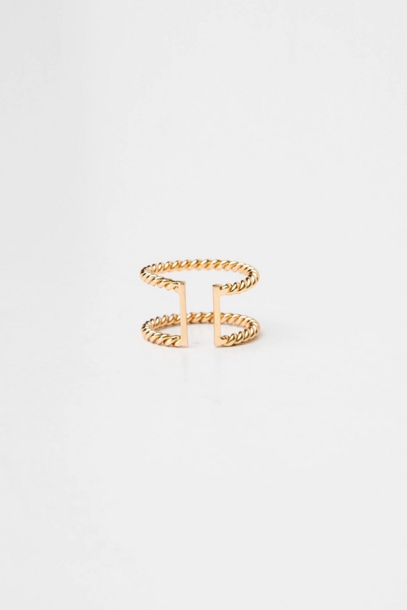Twisted Aspen Double Ring
