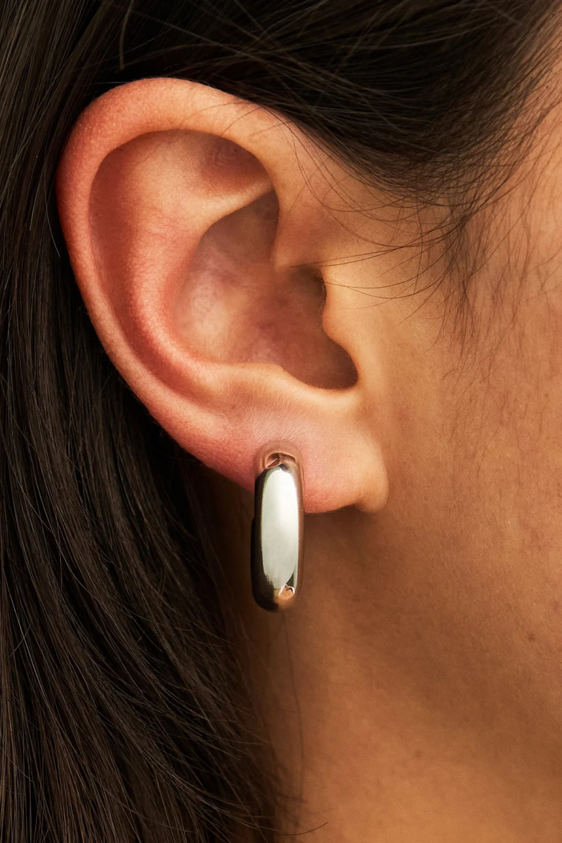 Silver Bubble Mini Hoops