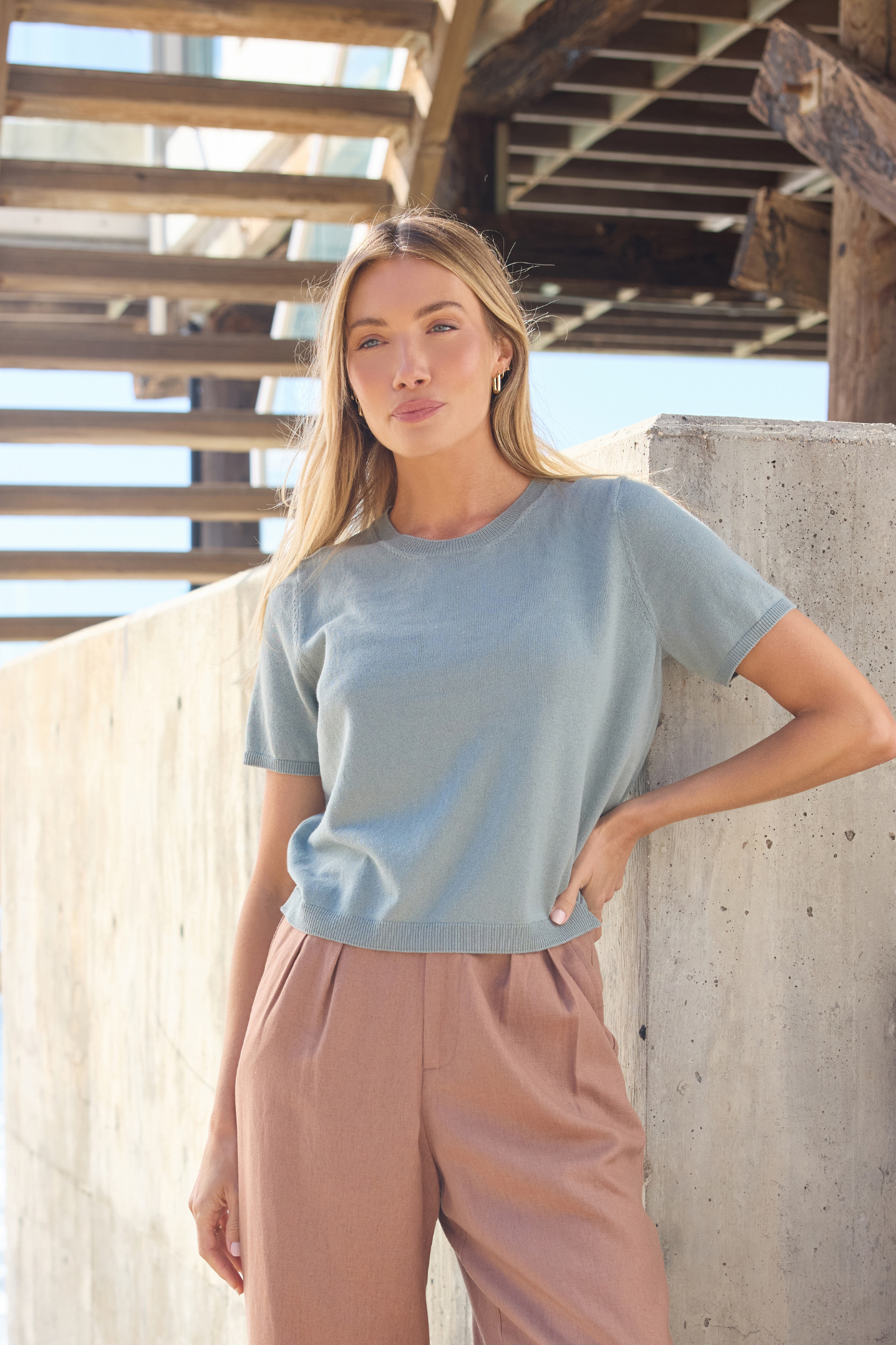 Palmer Agave Knit Tee