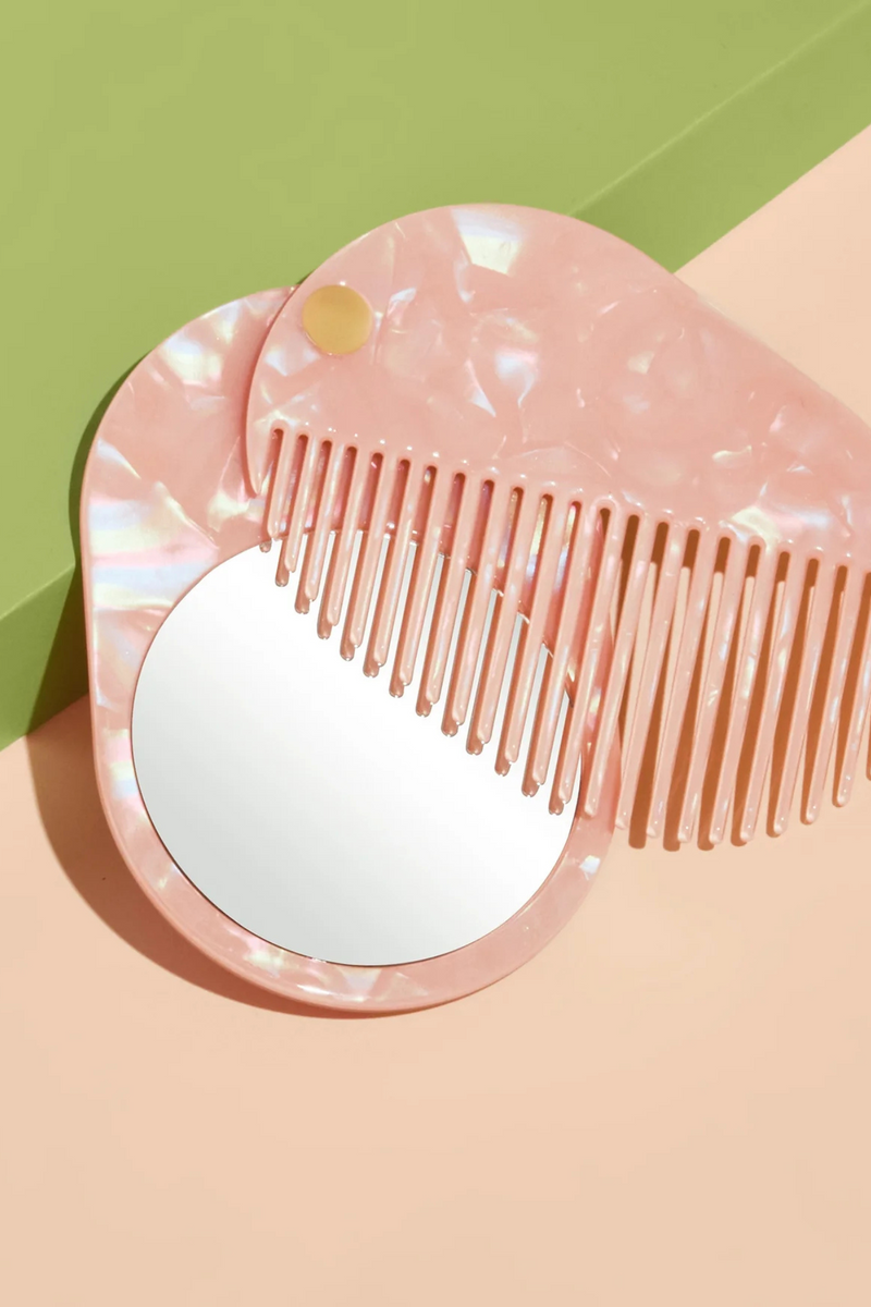 Rose Prism 2-in-1 Pocket Comb Mirror