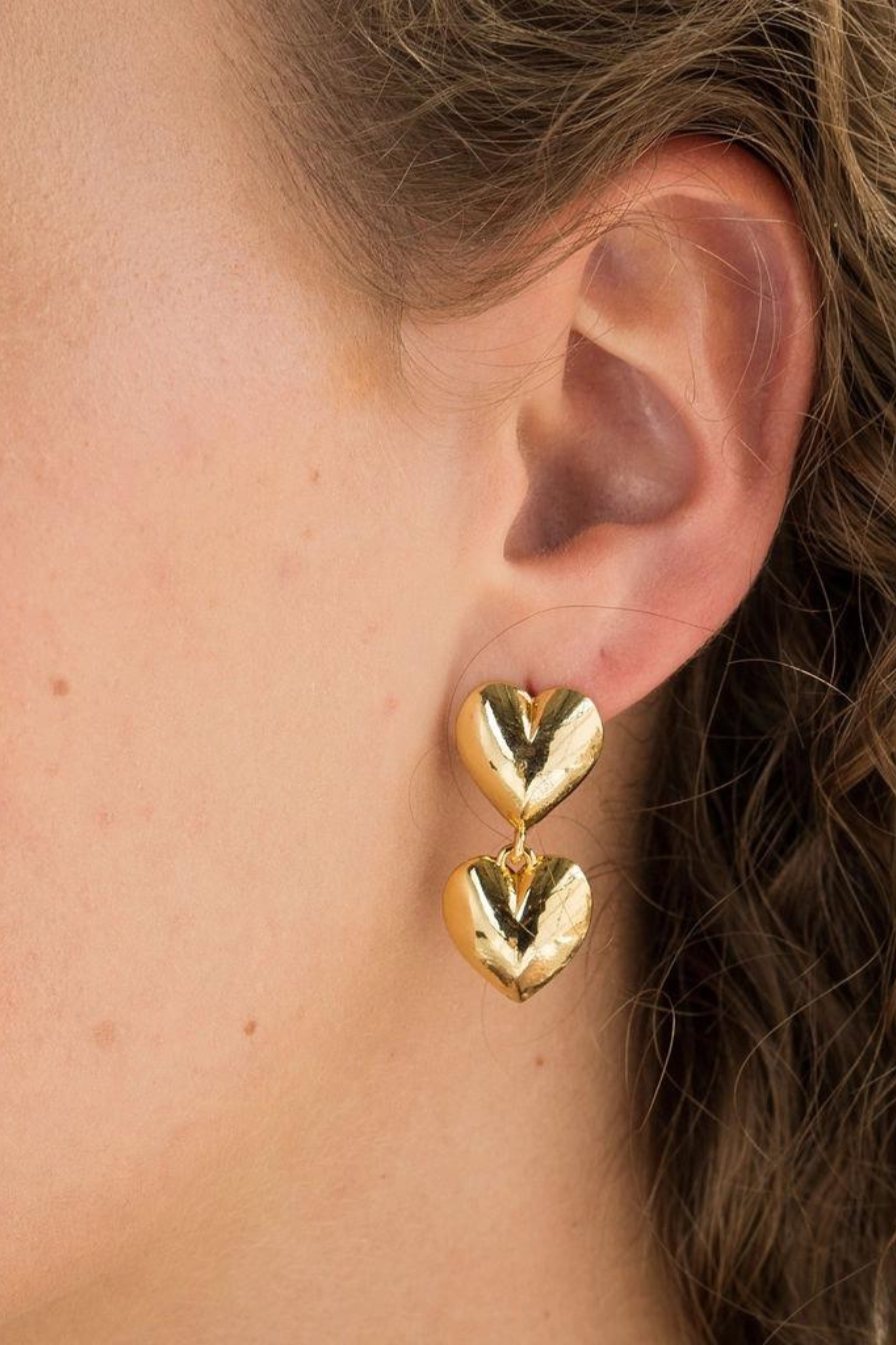 Double Hearts Earrings