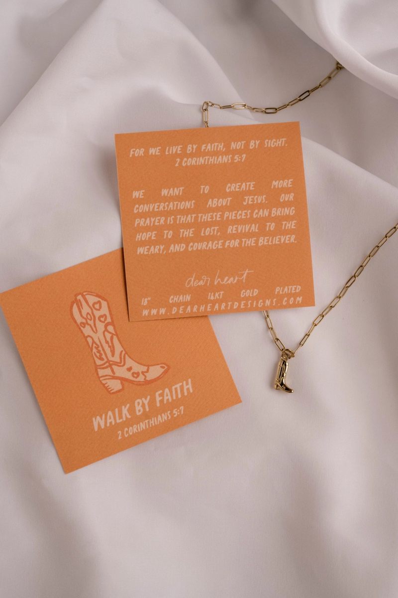 Walk By Faith Charm Necklace