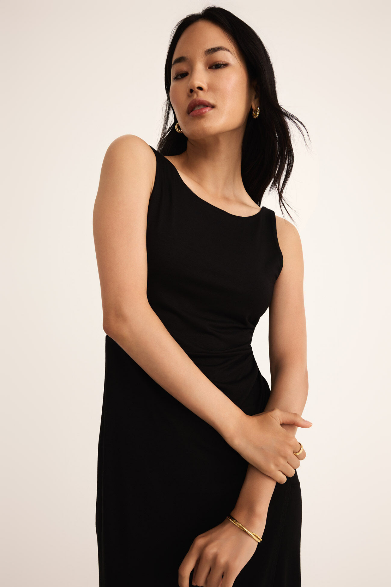 Valencia Black Midi Dress