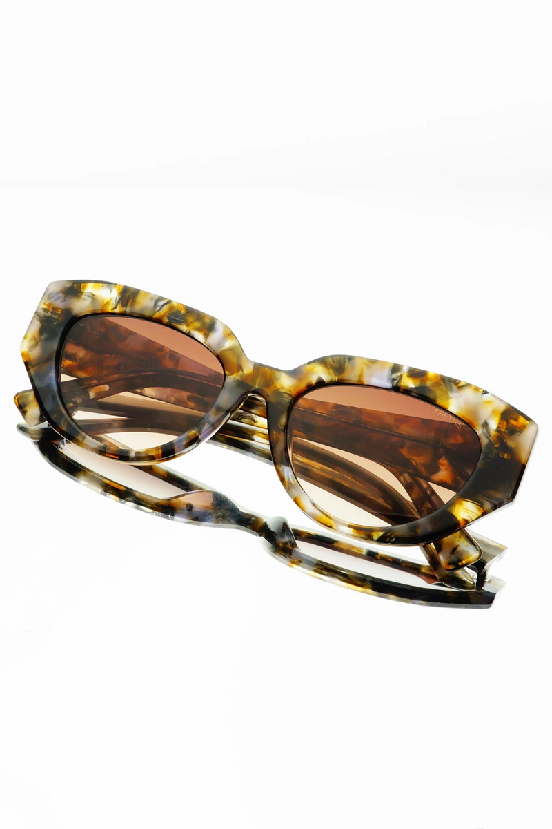 Frankie Brown Pearl Acetate Cat Eye Sunglasses