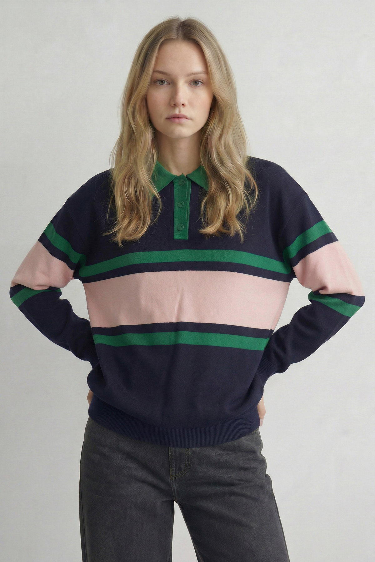 Radiohead Striped Polo Sweater