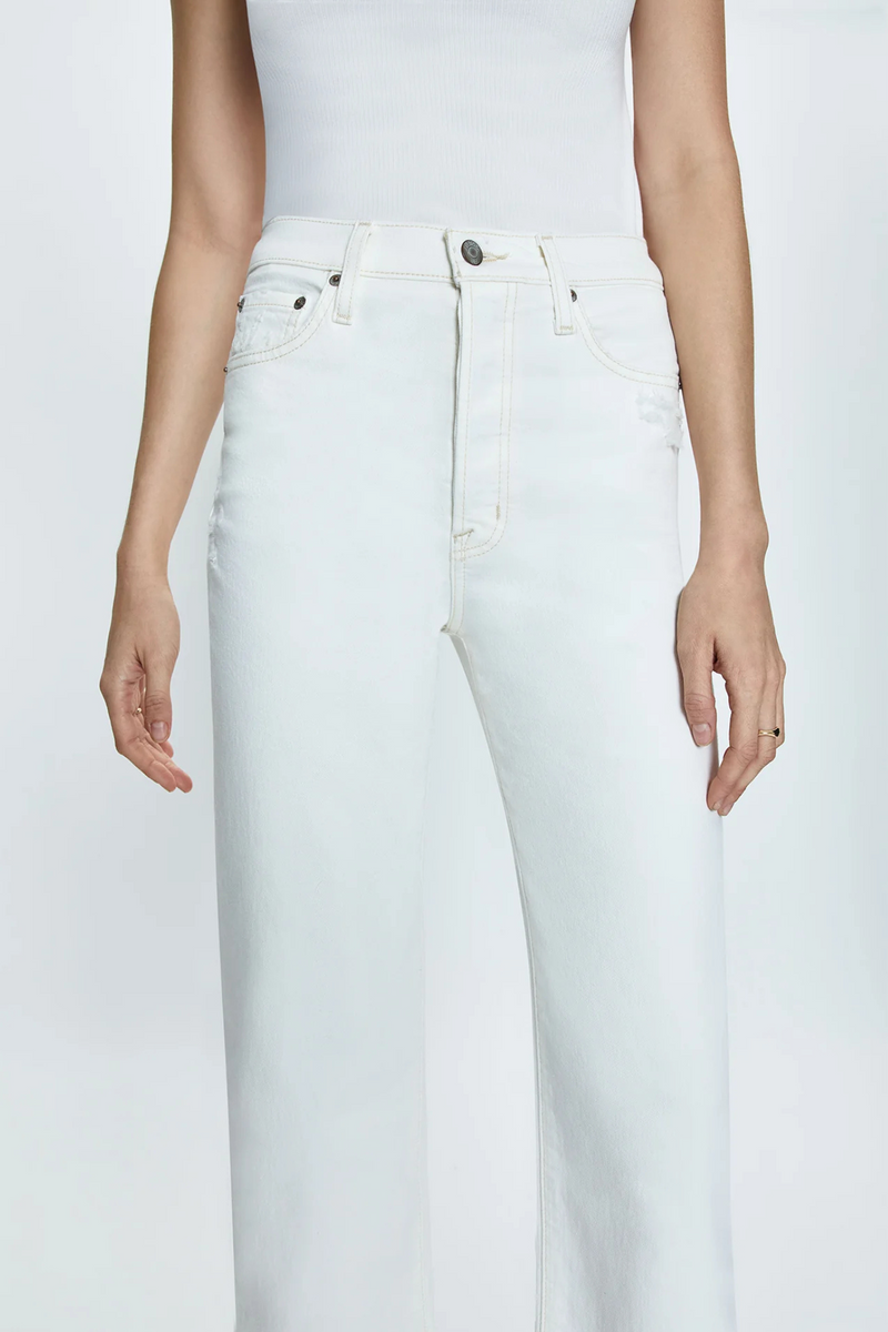 Cassie Sand Vintage High Rise Crop Straight