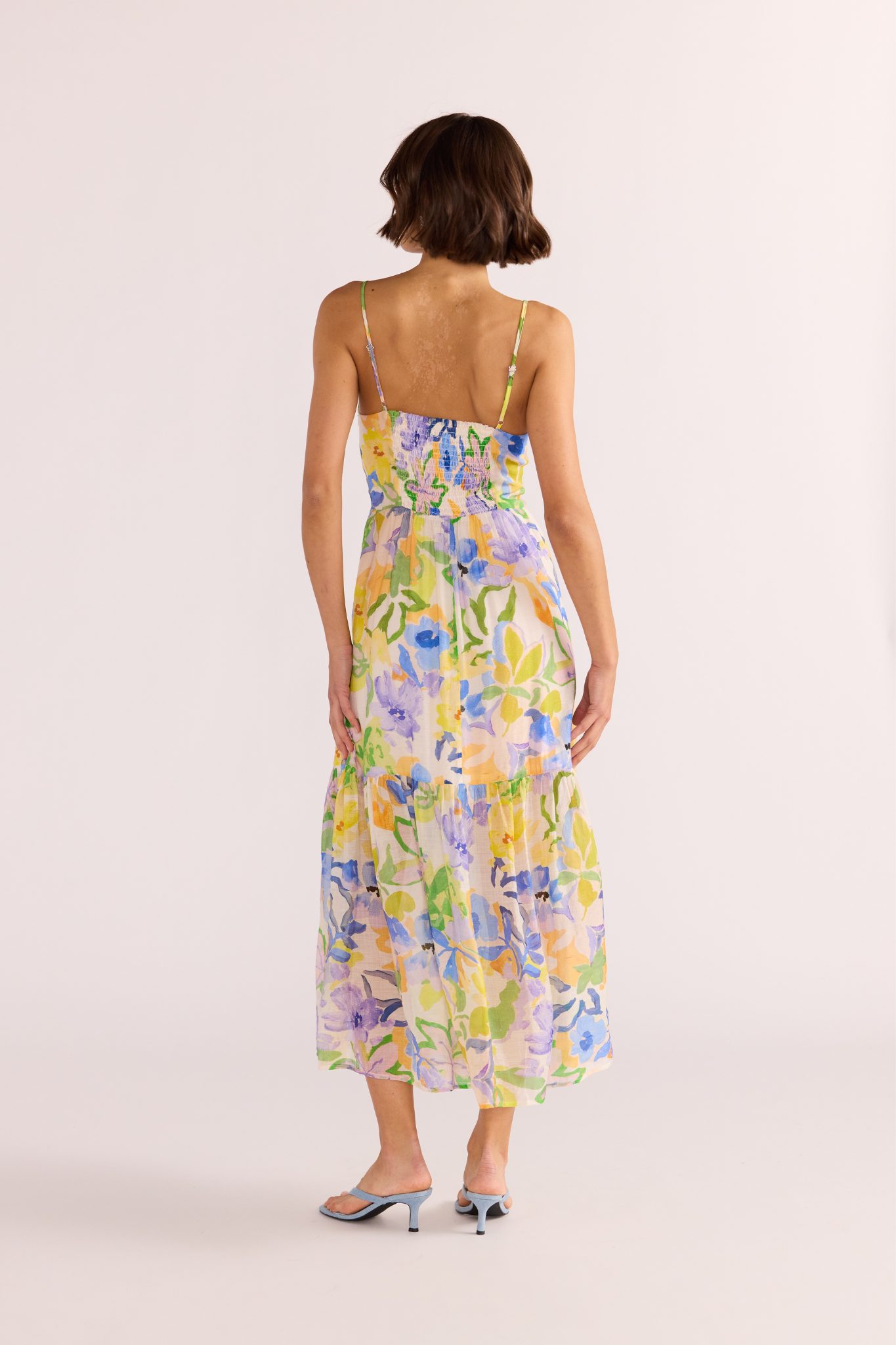 Fable Painterly Floral Midi Dress
