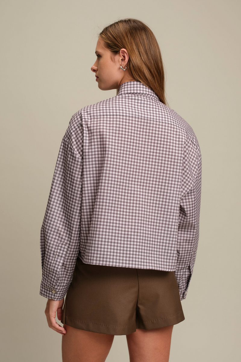 Lance Vichy Burgundy Top