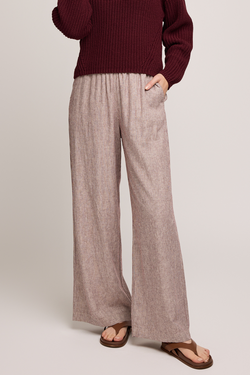 Ellie Merlot Stripe Pant