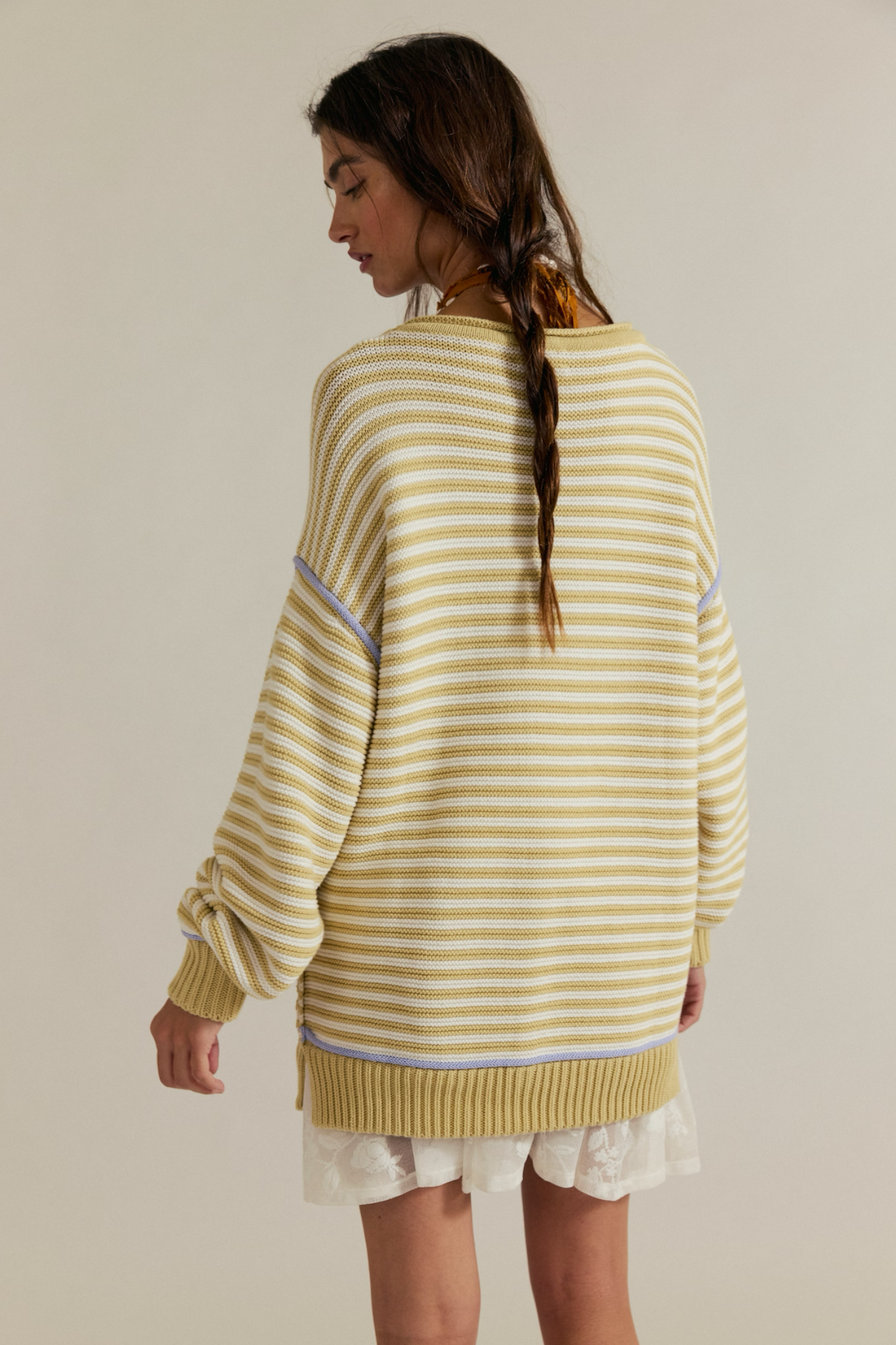 Asher Sand Stripe Pullover
