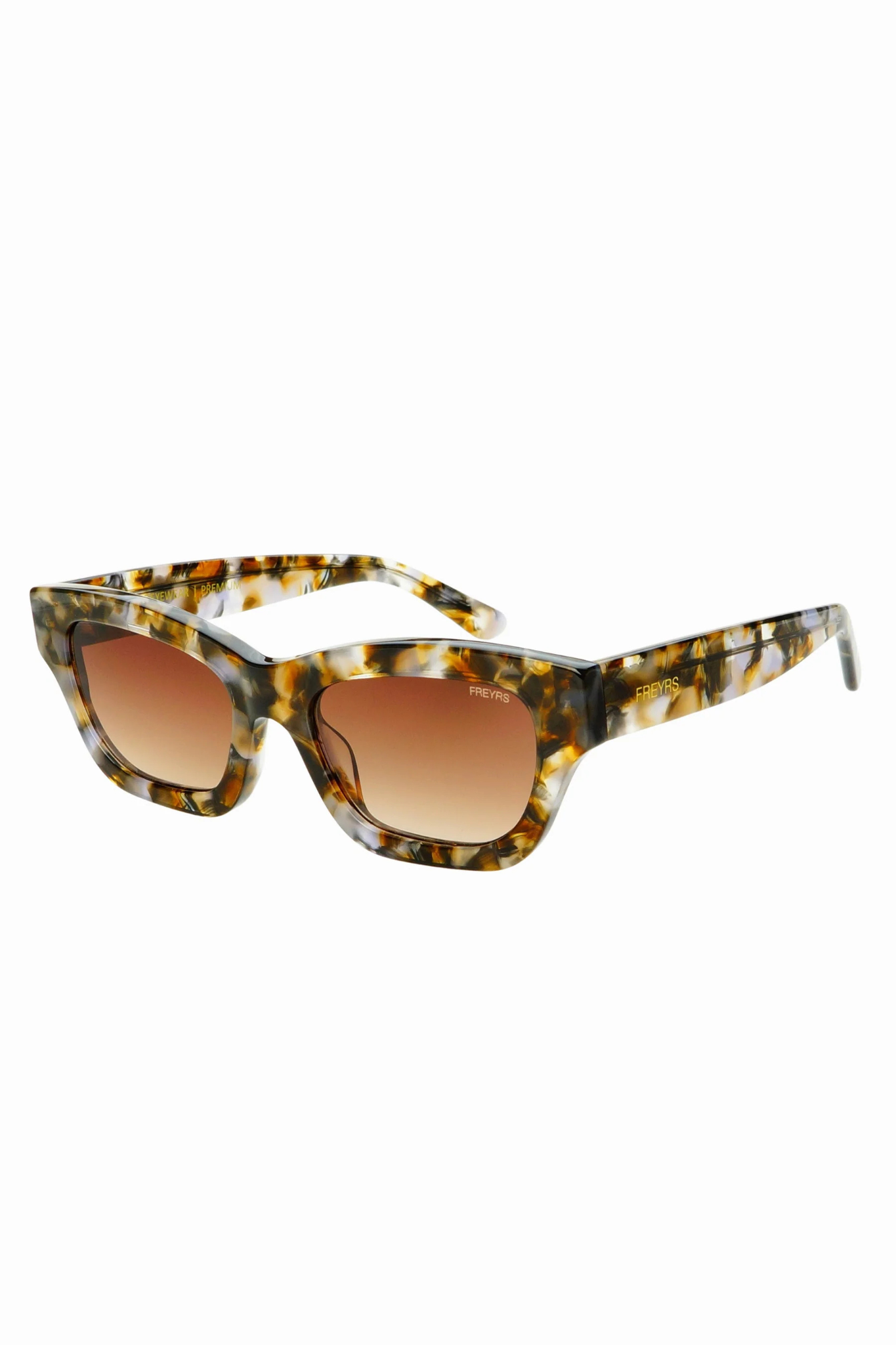 Aurora Brown Pearl Acetate Cat Eye Sunglasses