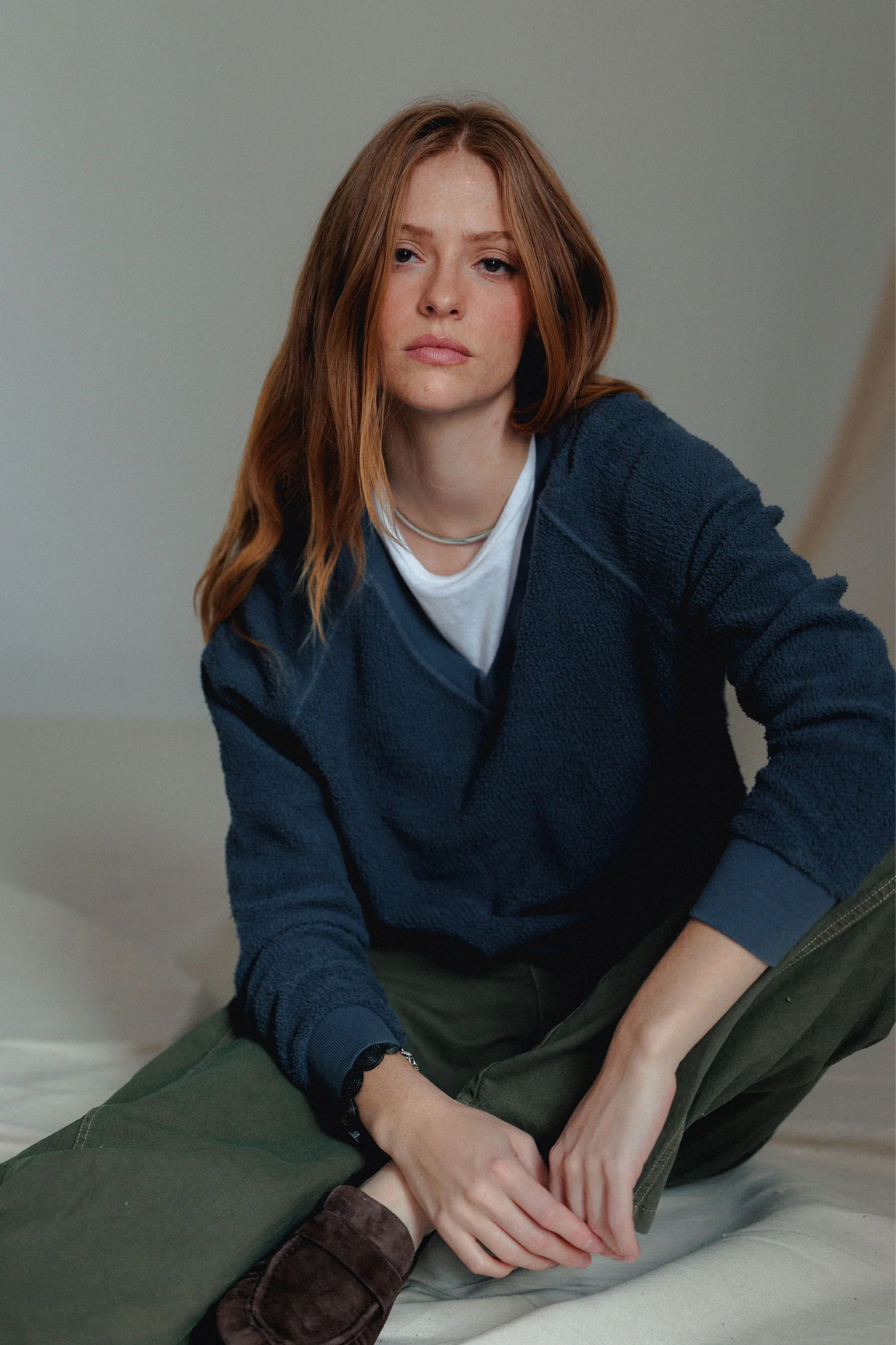 Zuri Turbulence Reverse V-Neck Pullover