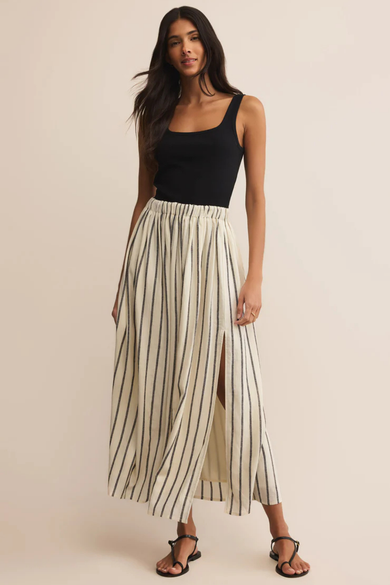 Kassidy Black Stripe Skirt