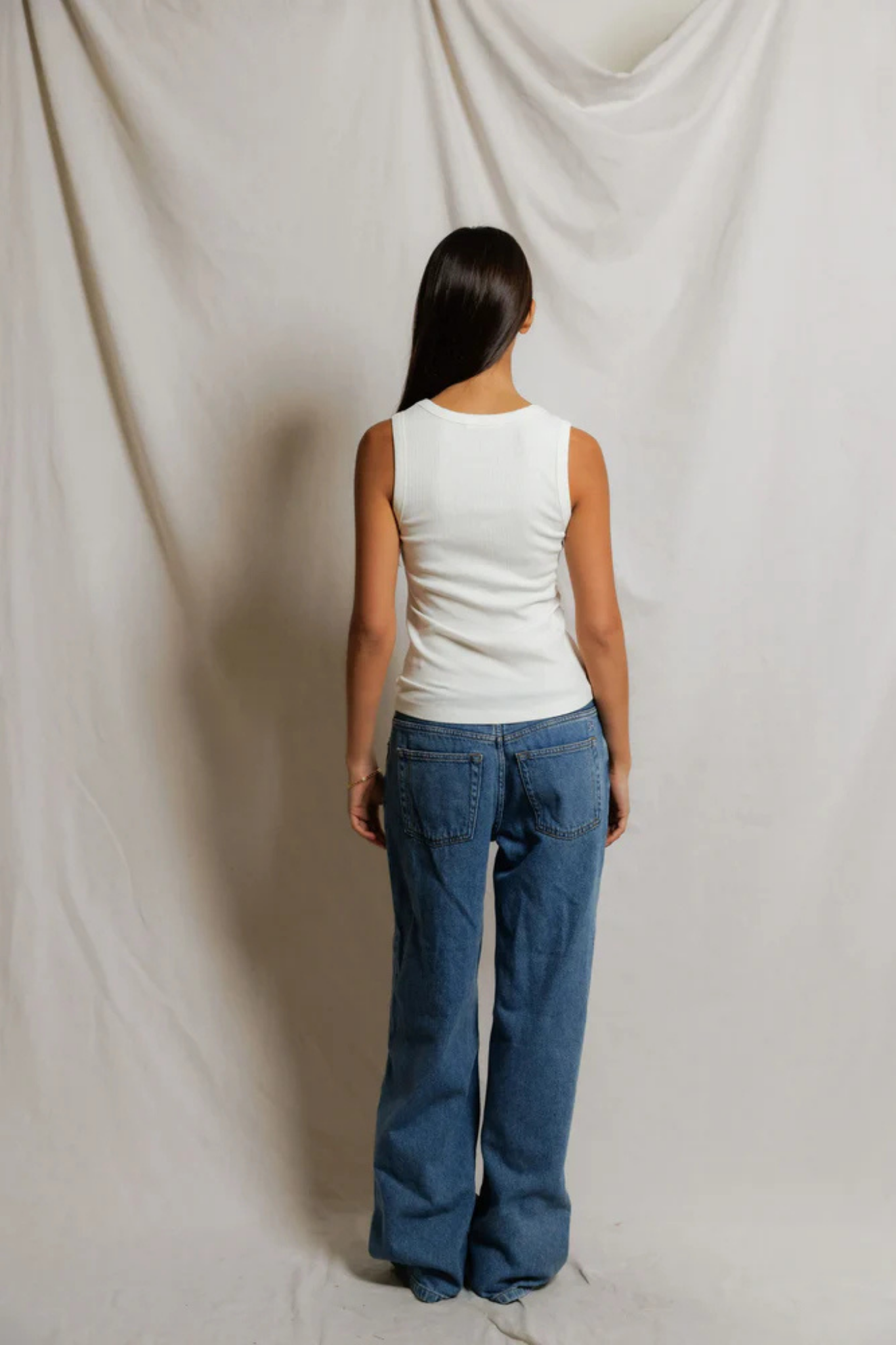 Mallory White Luxe Rib Tank