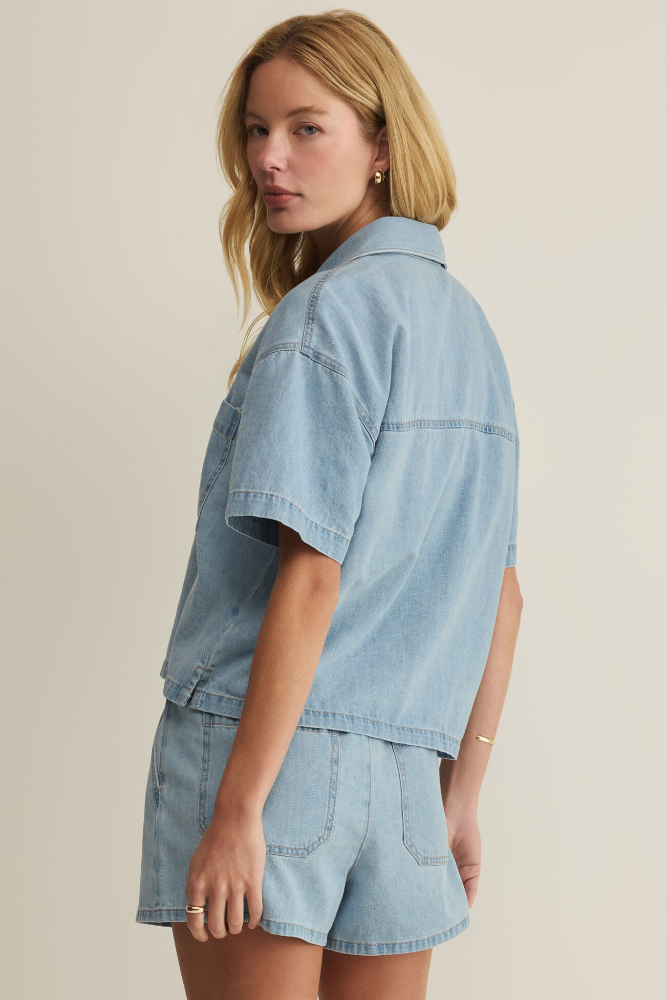 Everyday Coastal Water Button Up