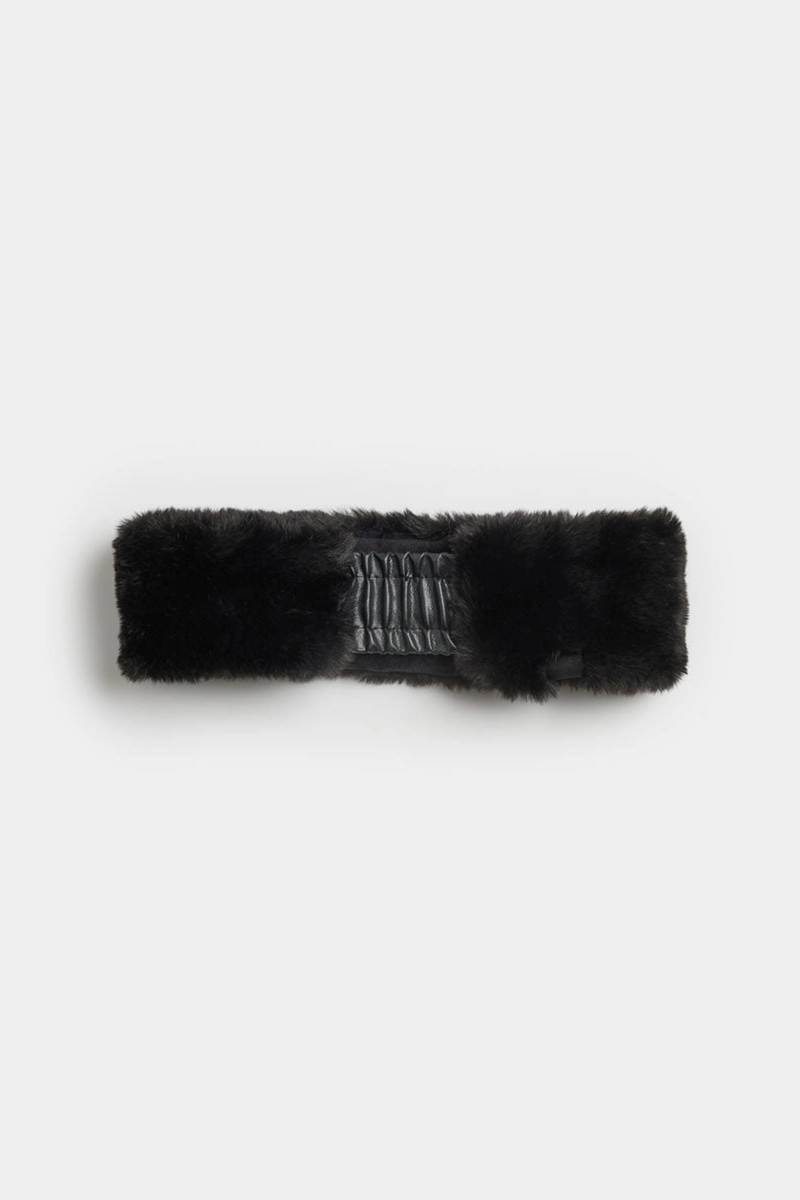 Black Faux Fur Headband