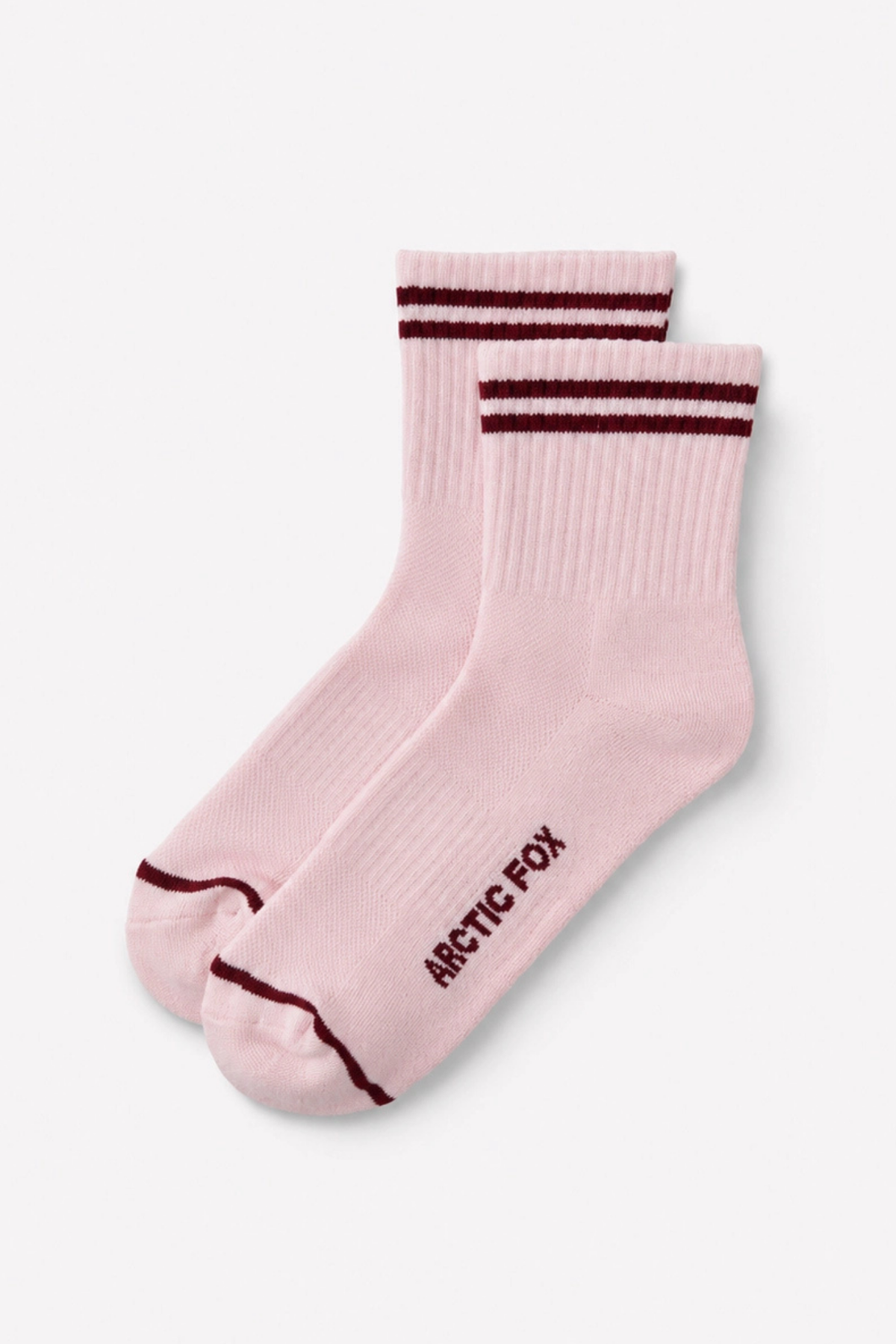 Pink Frost Shortie Striped Socks