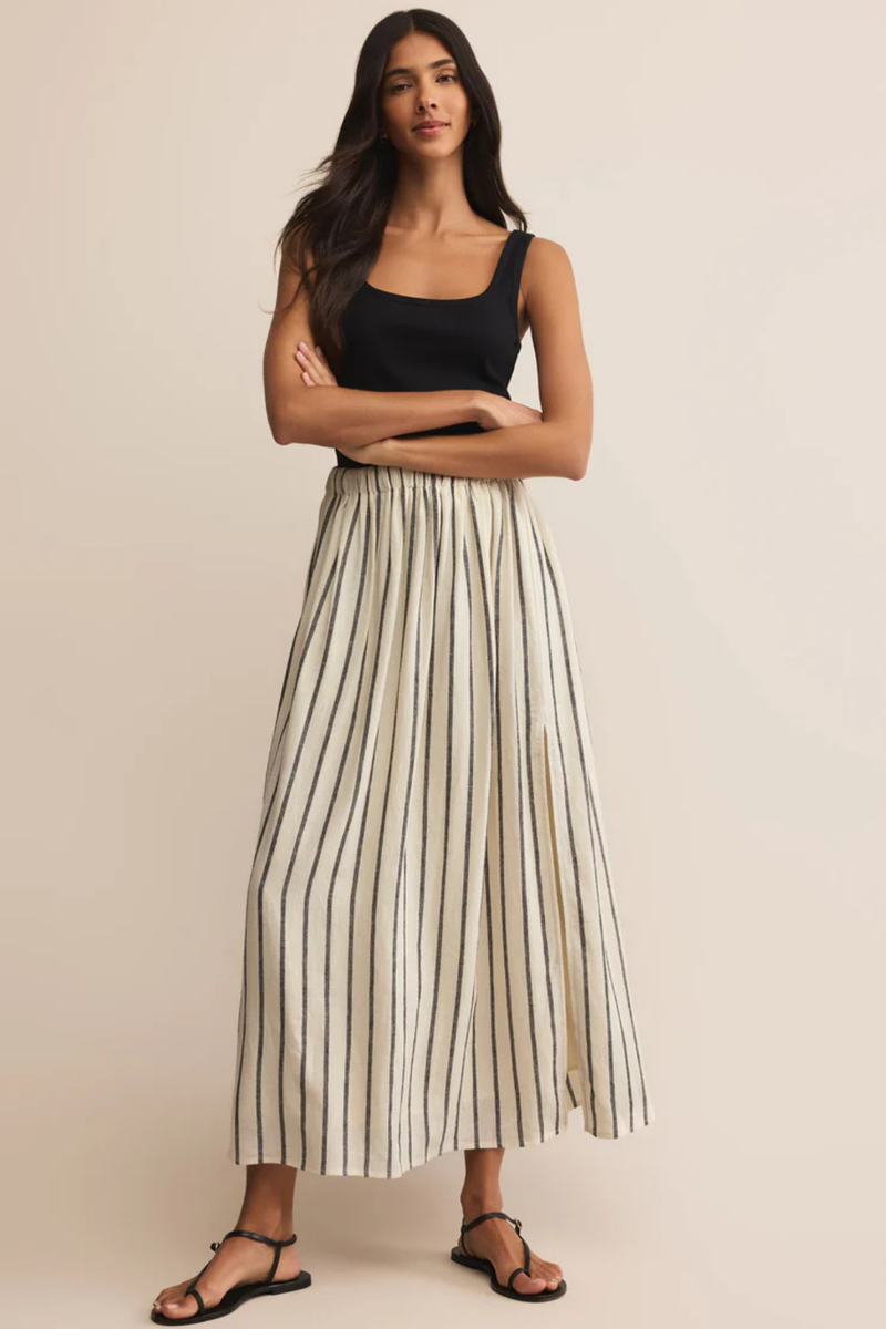 Kassidy Black Stripe Skirt