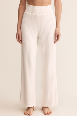 Dawn Vanilla Ice Smocked Rib Pant