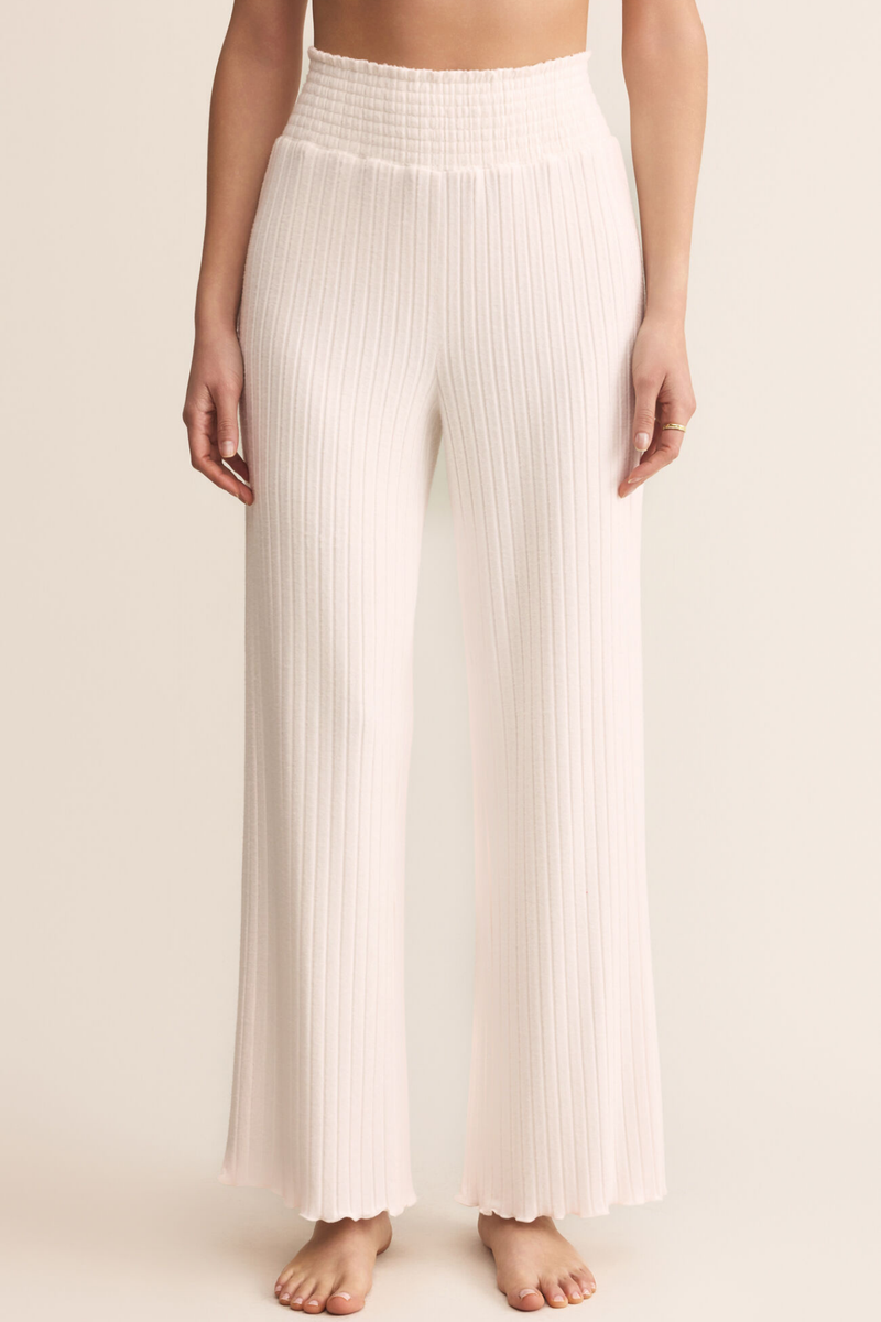 Dawn Vanilla Ice Smocked Rib Pant